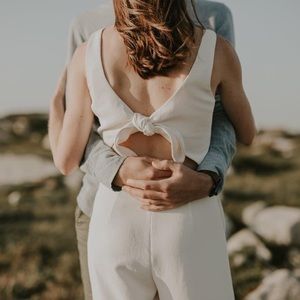 Aritzia Écoulement Jumpsuit in Light Birch (off white) Size 0